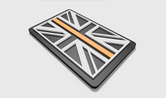 Thin Orange Line Flag Patch (8x5)