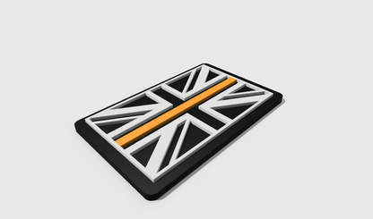 Thin Orange Line Flag Patch (8x5)