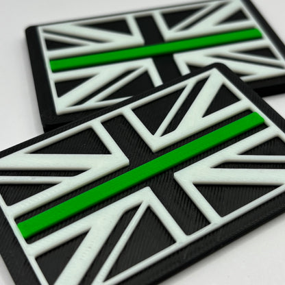 Thin Green Line Flag Patch (8x5)